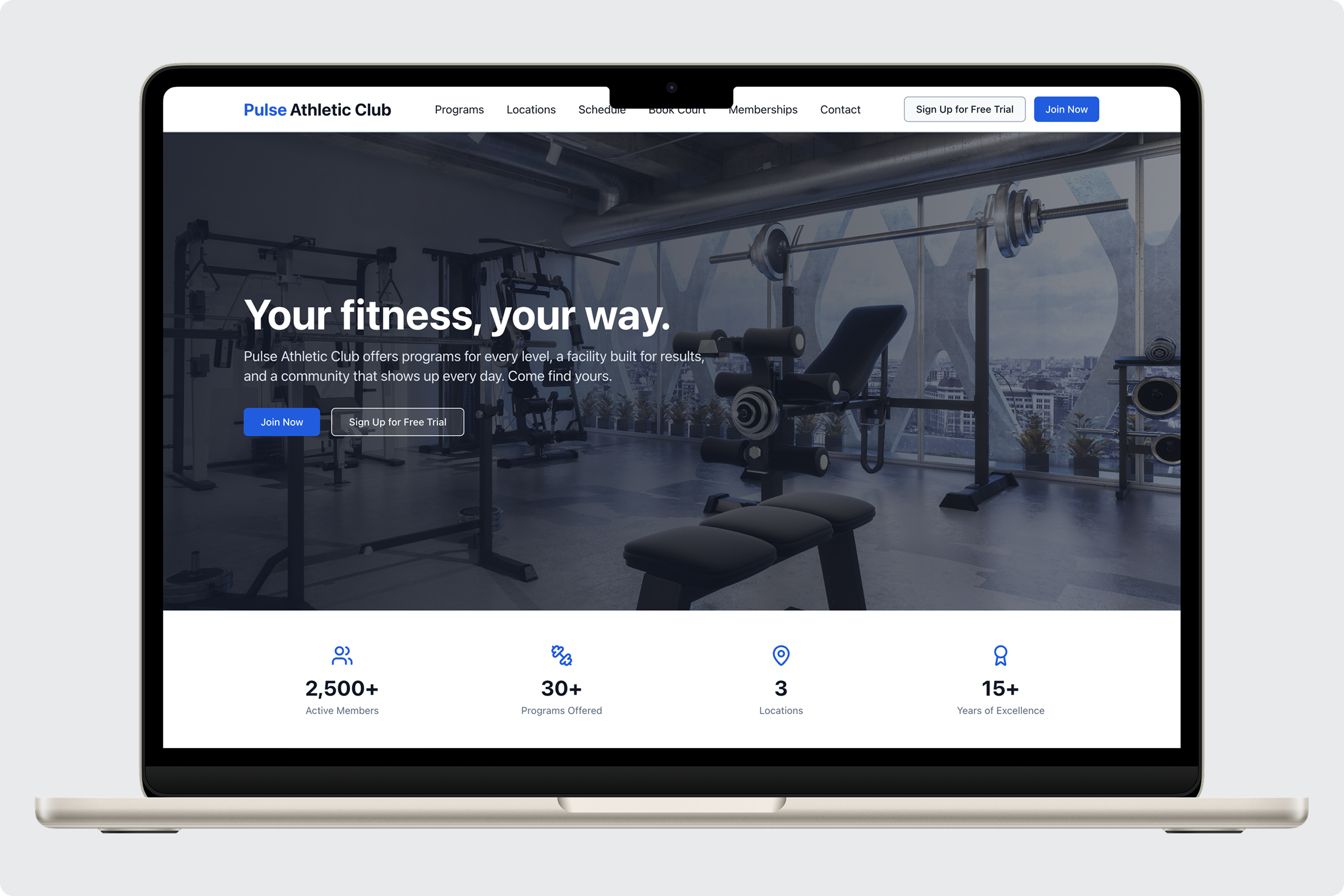 Pulse Athletic Club Theme